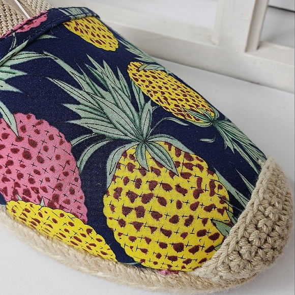 Anne Kline iflex Textile Pineapple Jute Wrapped  Wedge Slingback Espadri… - Picture 9 of 12